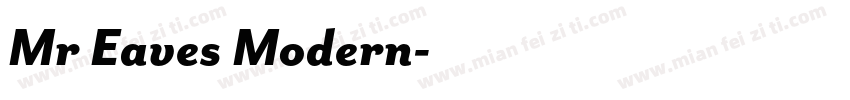 Mr Eaves Modern字体转换